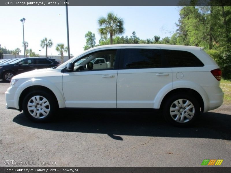 White / Black 2015 Dodge Journey SE