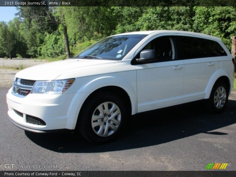 White / Black 2015 Dodge Journey SE