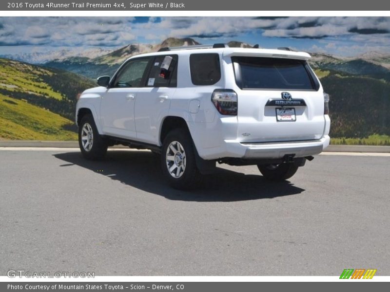 Super White / Black 2016 Toyota 4Runner Trail Premium 4x4