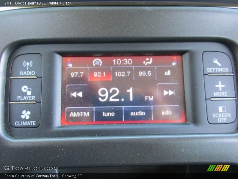 White / Black 2015 Dodge Journey SE