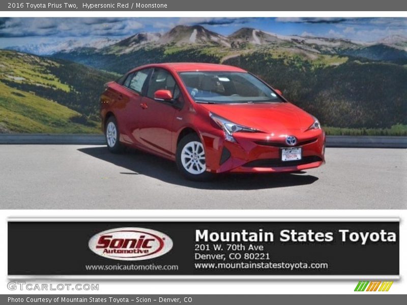 Hypersonic Red / Moonstone 2016 Toyota Prius Two