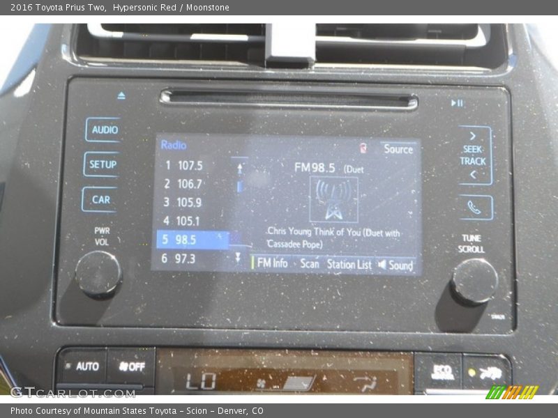 Hypersonic Red / Moonstone 2016 Toyota Prius Two