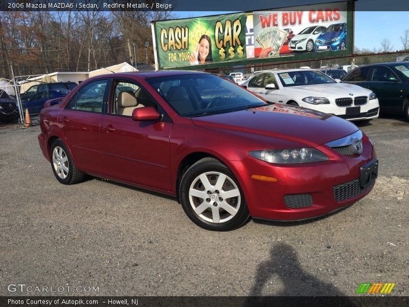 Redfire Metallic / Beige 2006 Mazda MAZDA6 i Sedan