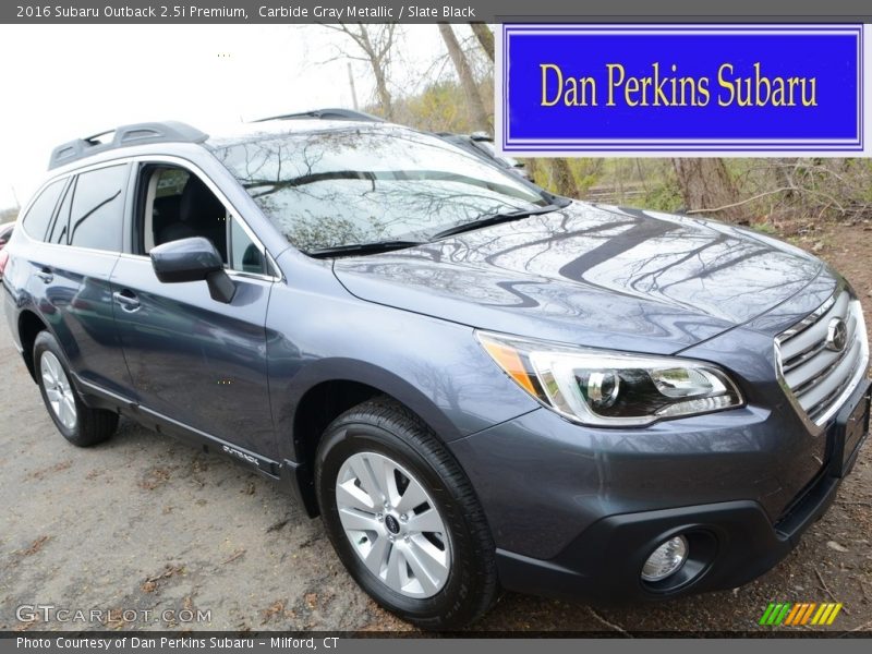 Carbide Gray Metallic / Slate Black 2016 Subaru Outback 2.5i Premium
