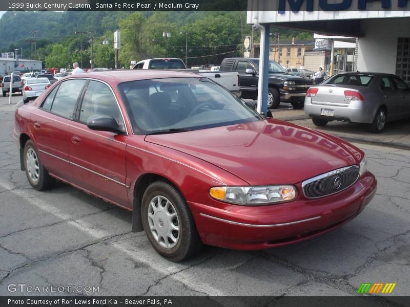 Santa Fe Red Pearl / Medium Gray 1999 Buick Century Custom