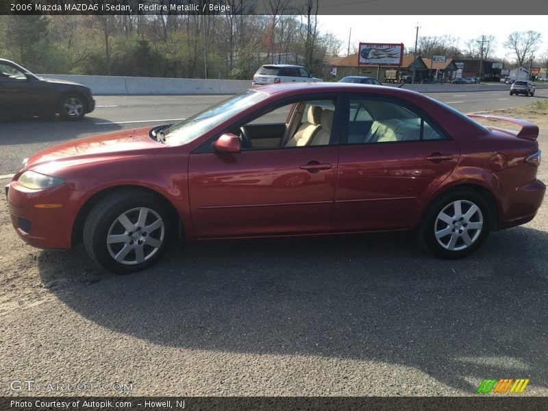 Redfire Metallic / Beige 2006 Mazda MAZDA6 i Sedan