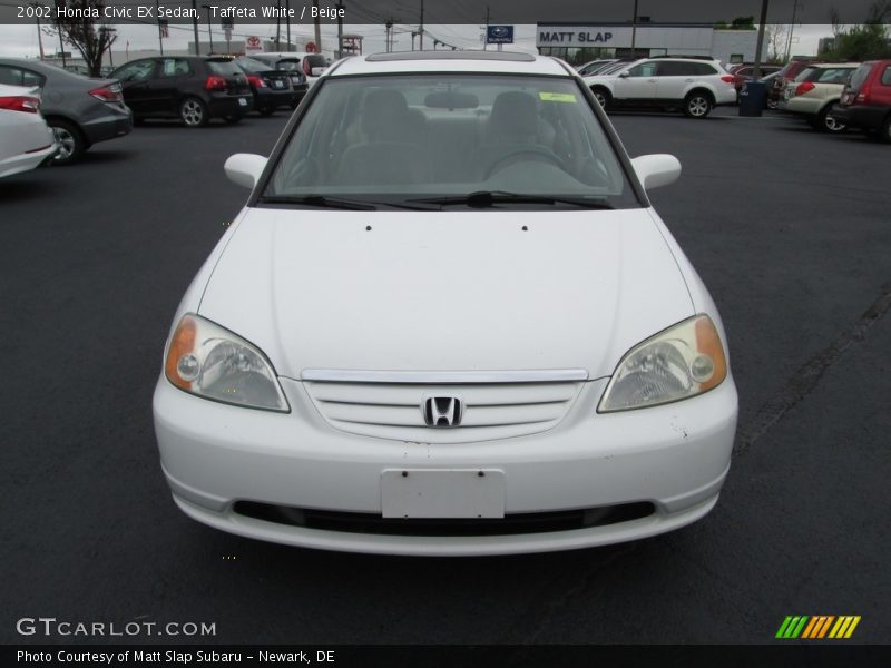 Taffeta White / Beige 2002 Honda Civic EX Sedan
