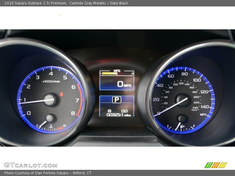 Carbide Gray Metallic / Slate Black 2016 Subaru Outback 2.5i Premium