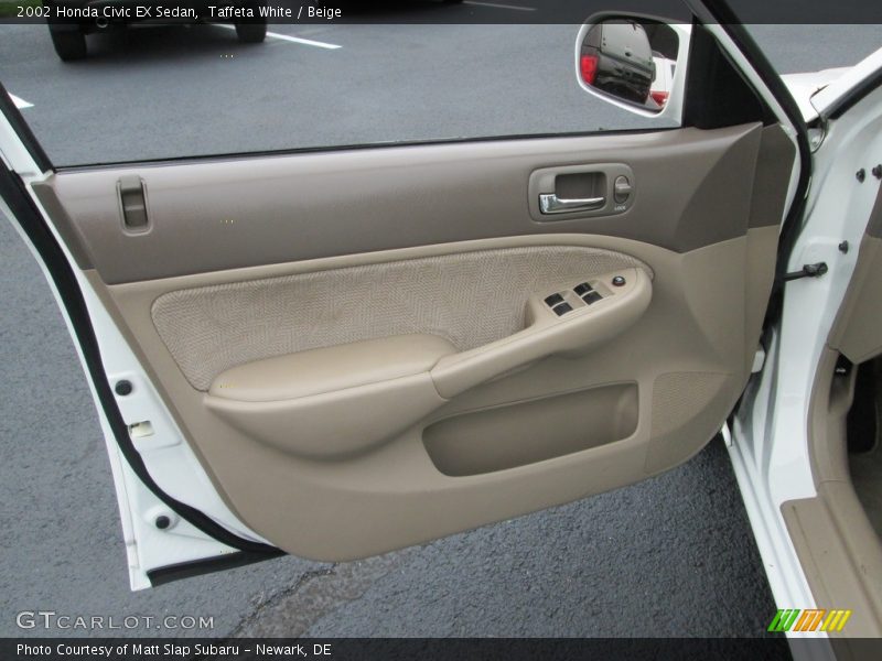 Taffeta White / Beige 2002 Honda Civic EX Sedan