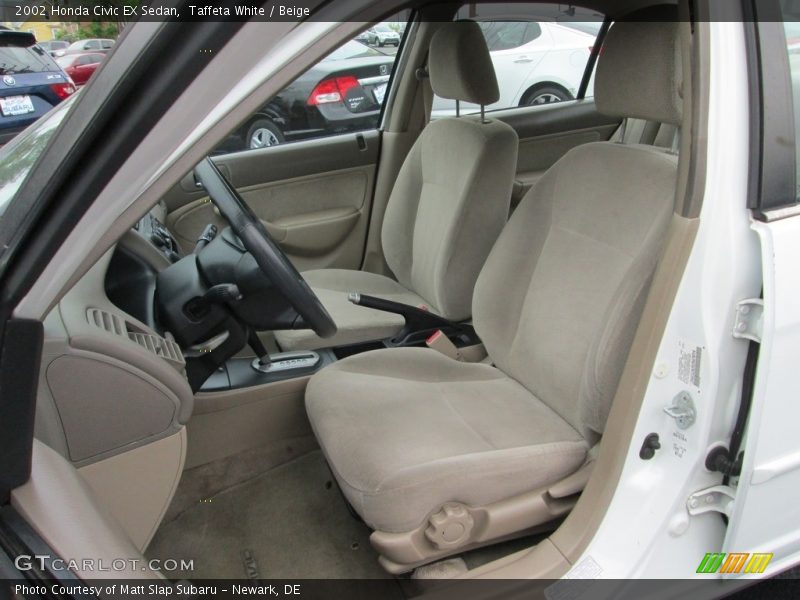 Taffeta White / Beige 2002 Honda Civic EX Sedan