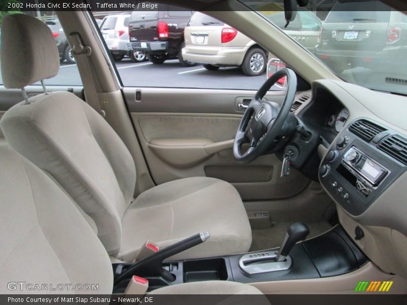 Taffeta White / Beige 2002 Honda Civic EX Sedan