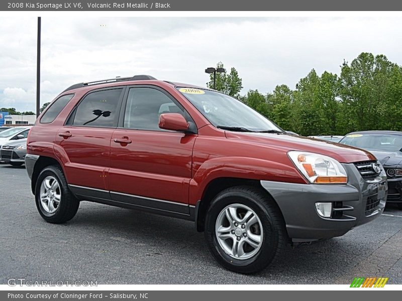 Volcanic Red Metallic / Black 2008 Kia Sportage LX V6