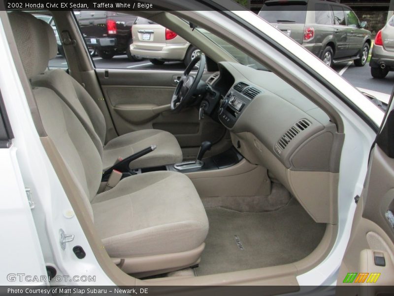 Taffeta White / Beige 2002 Honda Civic EX Sedan