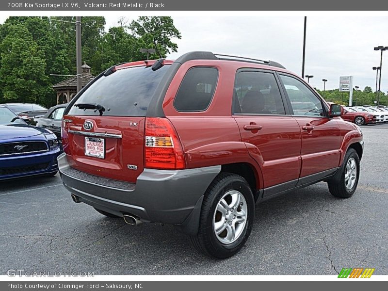 Volcanic Red Metallic / Black 2008 Kia Sportage LX V6