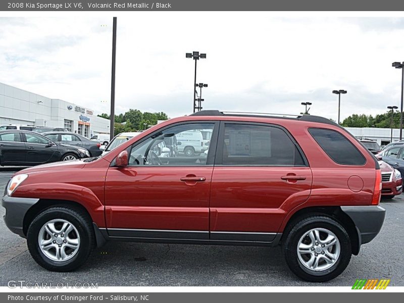 Volcanic Red Metallic / Black 2008 Kia Sportage LX V6