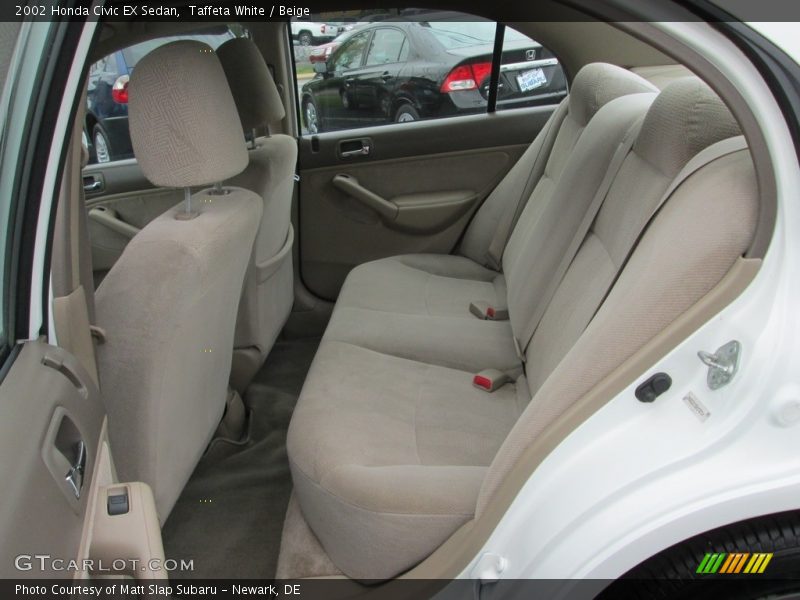 Taffeta White / Beige 2002 Honda Civic EX Sedan