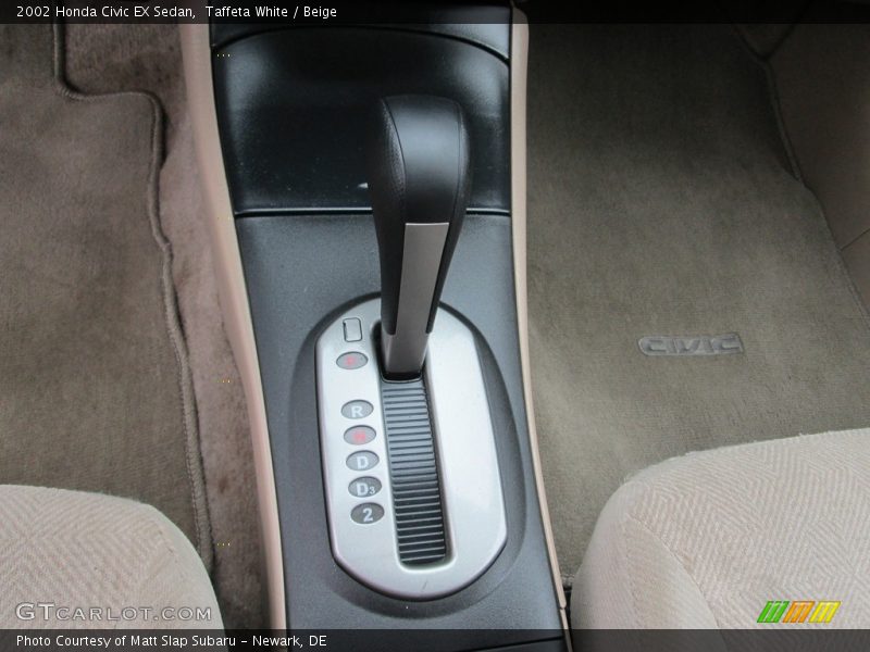 Taffeta White / Beige 2002 Honda Civic EX Sedan