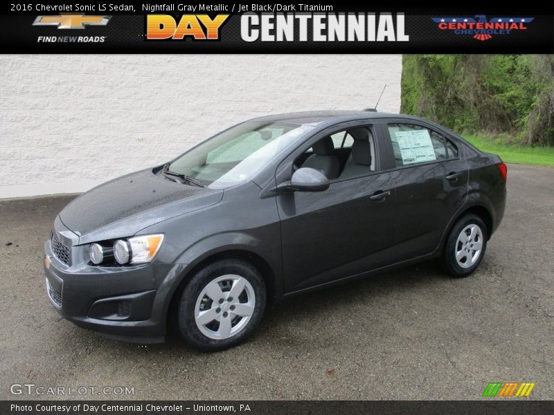 Nightfall Gray Metallic / Jet Black/Dark Titanium 2016 Chevrolet Sonic LS Sedan