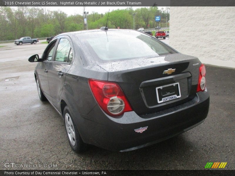 Nightfall Gray Metallic / Jet Black/Dark Titanium 2016 Chevrolet Sonic LS Sedan