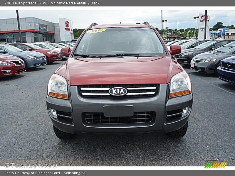 Volcanic Red Metallic / Black 2008 Kia Sportage LX V6