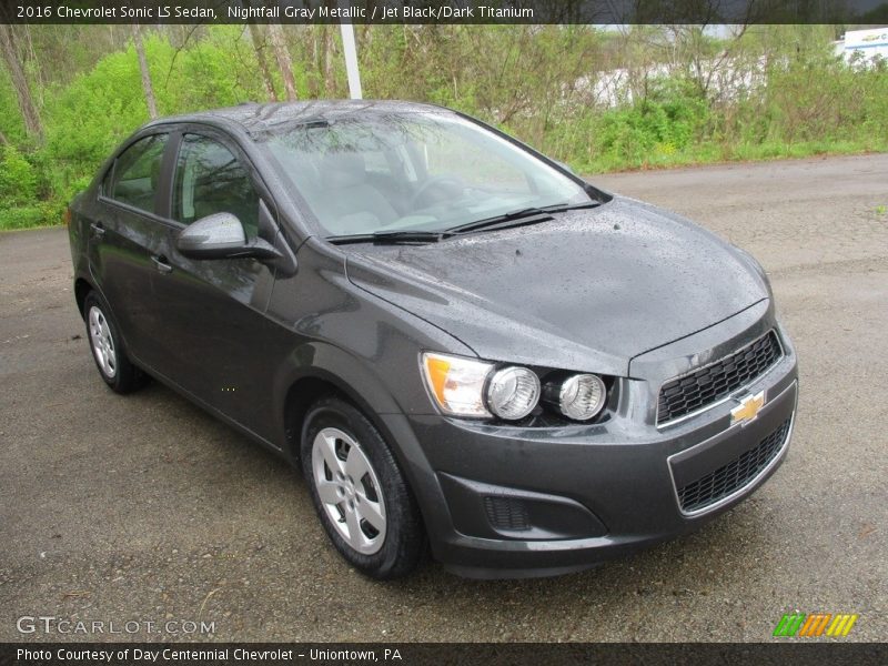 Nightfall Gray Metallic / Jet Black/Dark Titanium 2016 Chevrolet Sonic LS Sedan