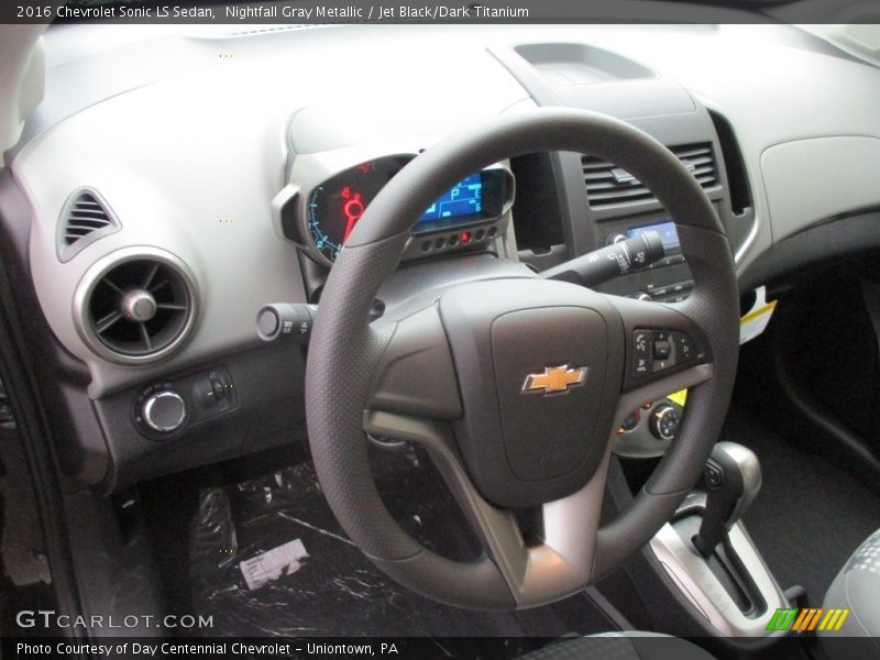 Nightfall Gray Metallic / Jet Black/Dark Titanium 2016 Chevrolet Sonic LS Sedan
