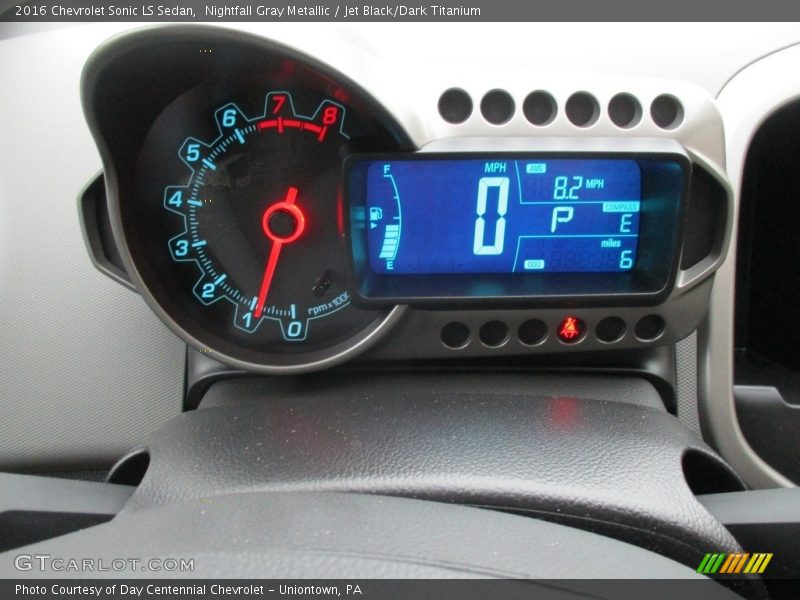 Nightfall Gray Metallic / Jet Black/Dark Titanium 2016 Chevrolet Sonic LS Sedan