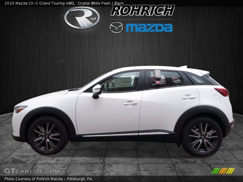 Crystal White Pearl / Black 2016 Mazda CX-3 Grand Touring AWD