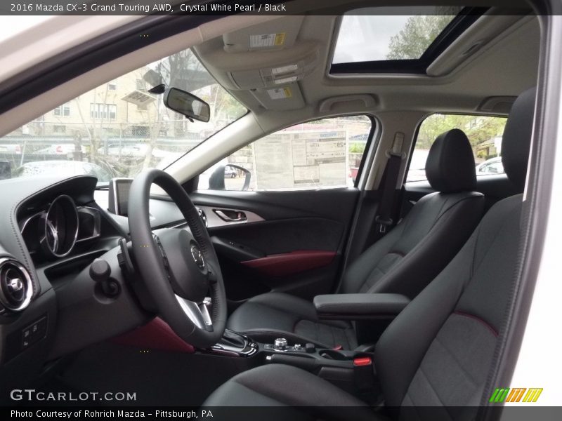 Crystal White Pearl / Black 2016 Mazda CX-3 Grand Touring AWD