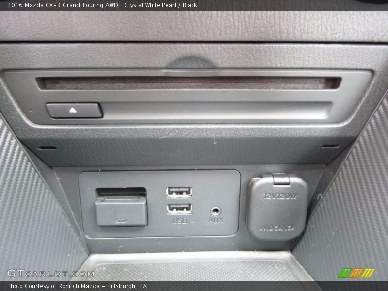 Crystal White Pearl / Black 2016 Mazda CX-3 Grand Touring AWD