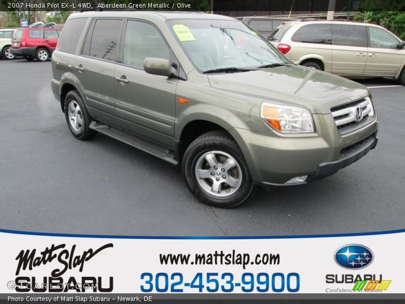 Aberdeen Green Metallic / Olive 2007 Honda Pilot EX-L 4WD