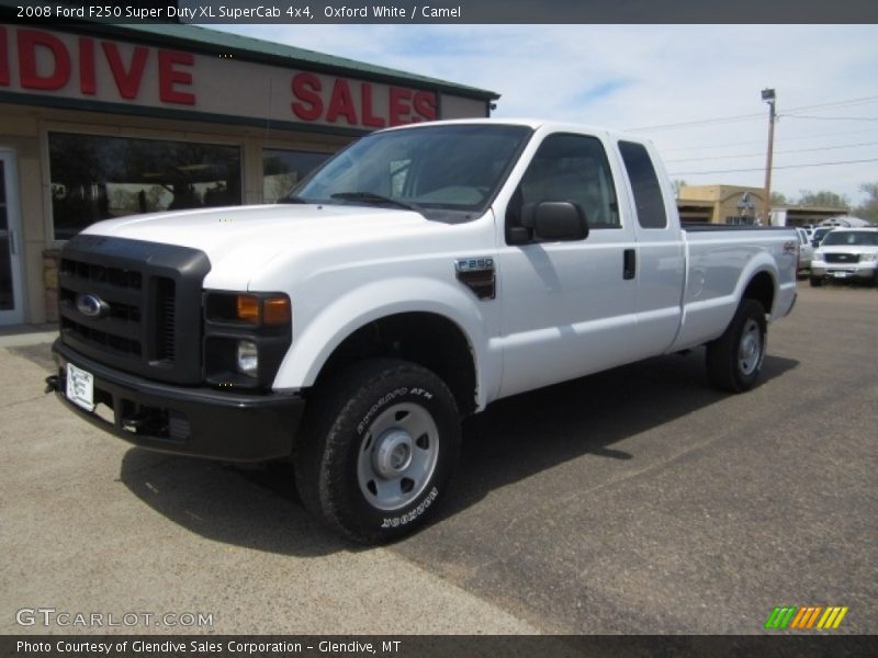 Oxford White / Camel 2008 Ford F250 Super Duty XL SuperCab 4x4