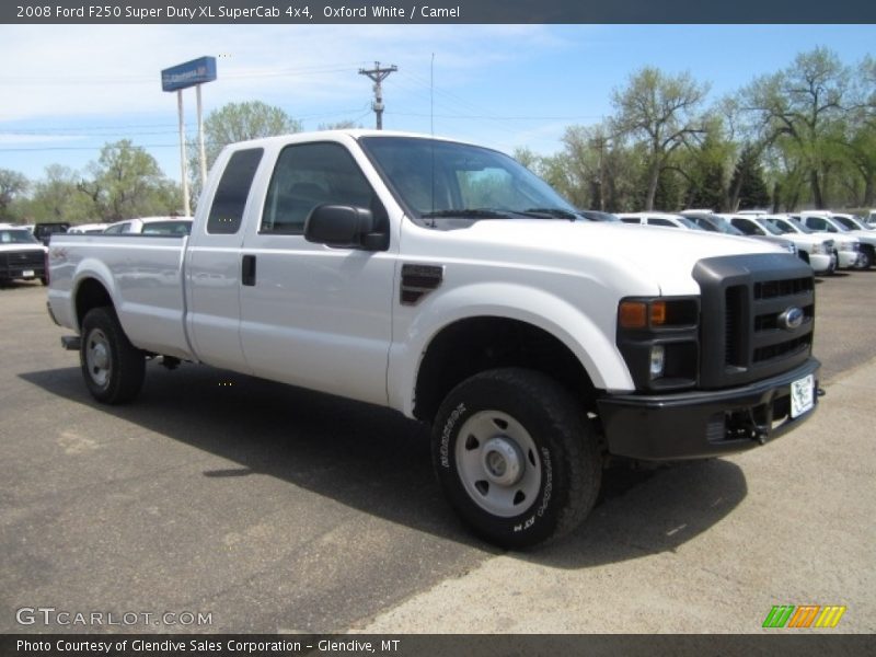 Oxford White / Camel 2008 Ford F250 Super Duty XL SuperCab 4x4