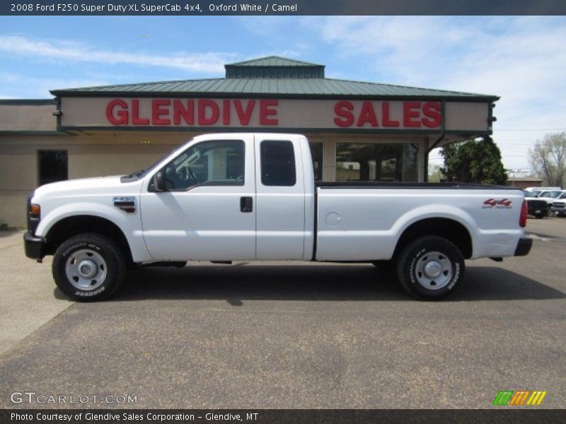 Oxford White / Camel 2008 Ford F250 Super Duty XL SuperCab 4x4