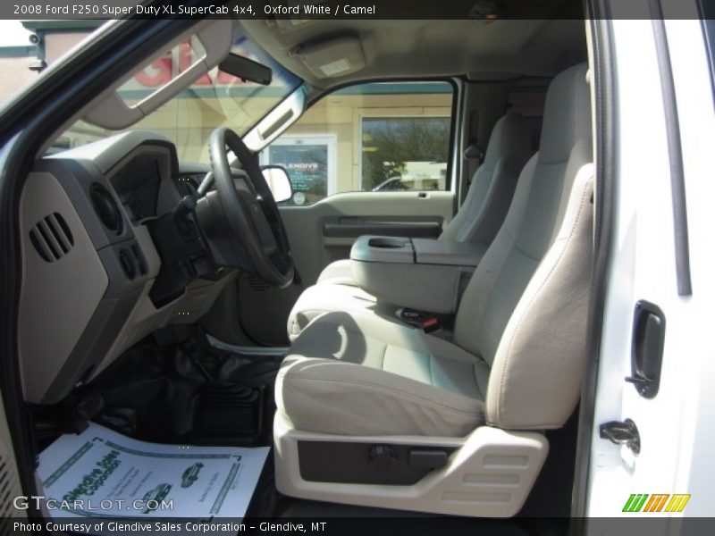 Oxford White / Camel 2008 Ford F250 Super Duty XL SuperCab 4x4