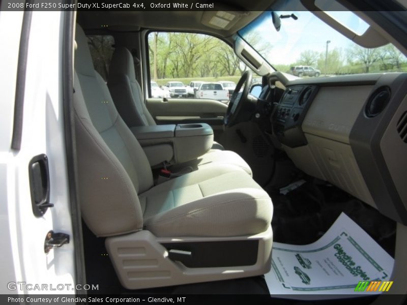 Oxford White / Camel 2008 Ford F250 Super Duty XL SuperCab 4x4