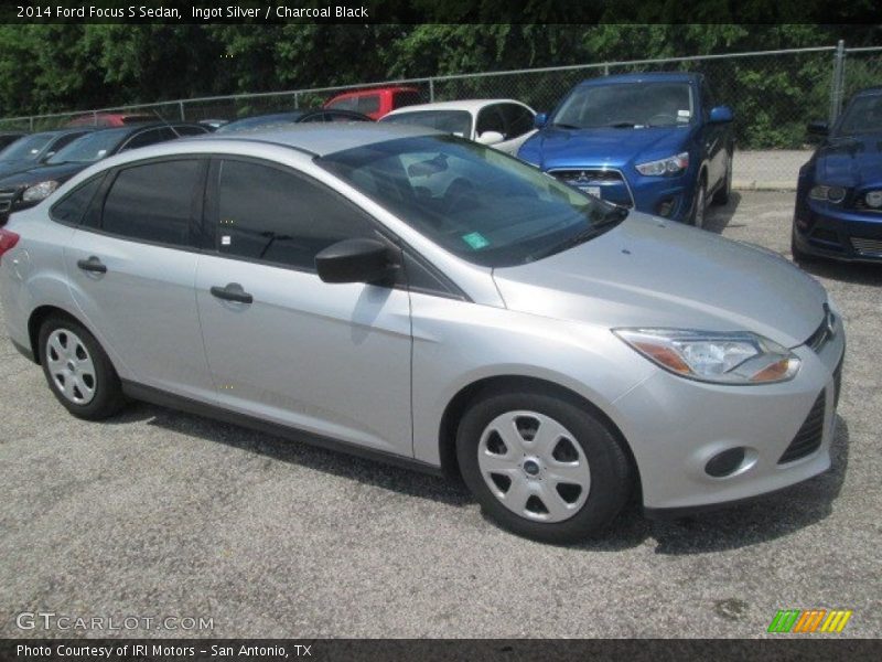Ingot Silver / Charcoal Black 2014 Ford Focus S Sedan
