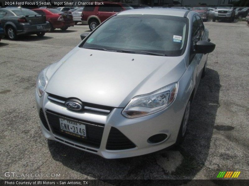Ingot Silver / Charcoal Black 2014 Ford Focus S Sedan