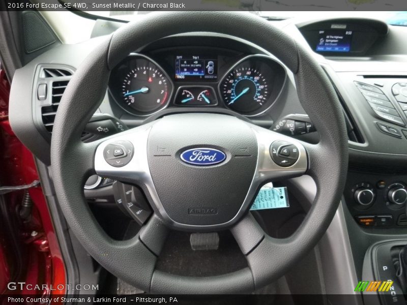Sunset Metallic / Charcoal Black 2016 Ford Escape SE 4WD