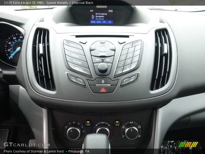 Sunset Metallic / Charcoal Black 2016 Ford Escape SE 4WD