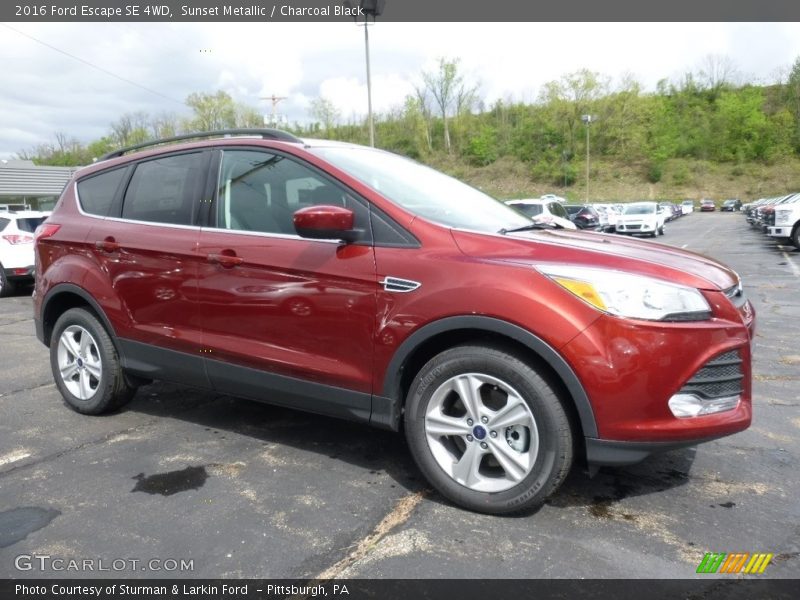 Sunset Metallic / Charcoal Black 2016 Ford Escape SE 4WD