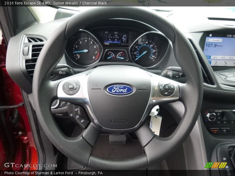 Sunset Metallic / Charcoal Black 2016 Ford Escape SE 4WD