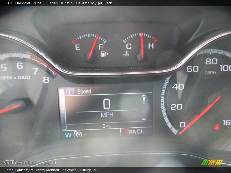 Kinetic Blue Metallic / Jet Black 2016 Chevrolet Cruze LT Sedan