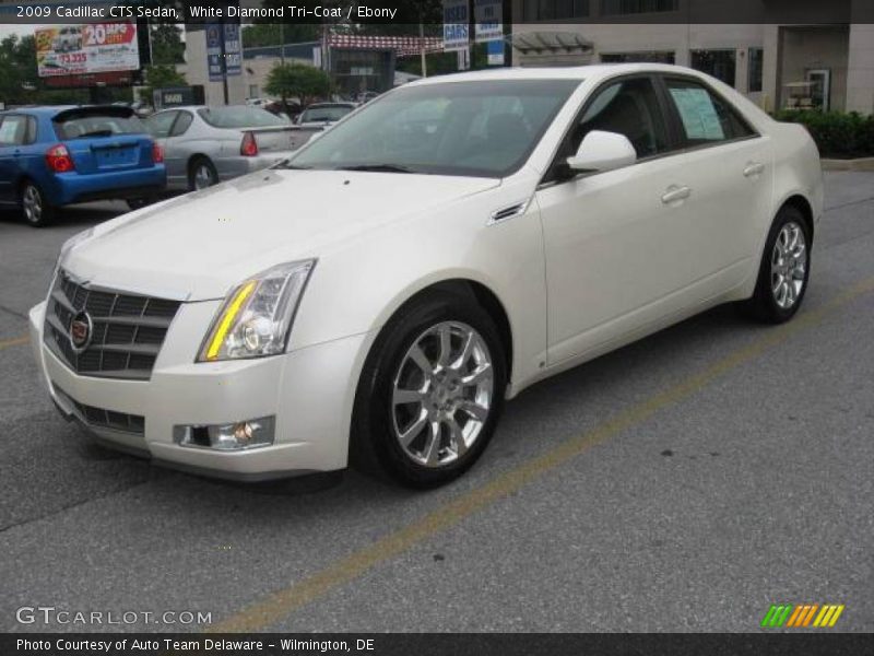 White Diamond Tri-Coat / Ebony 2009 Cadillac CTS Sedan