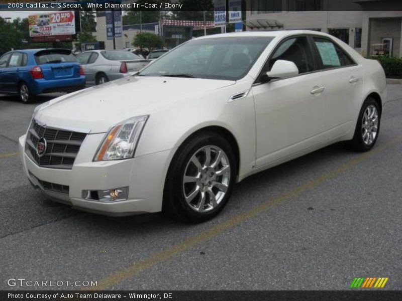 White Diamond Tri-Coat / Ebony 2009 Cadillac CTS Sedan