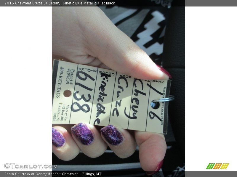 Kinetic Blue Metallic / Jet Black 2016 Chevrolet Cruze LT Sedan