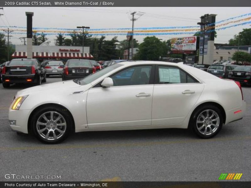 White Diamond Tri-Coat / Ebony 2009 Cadillac CTS Sedan