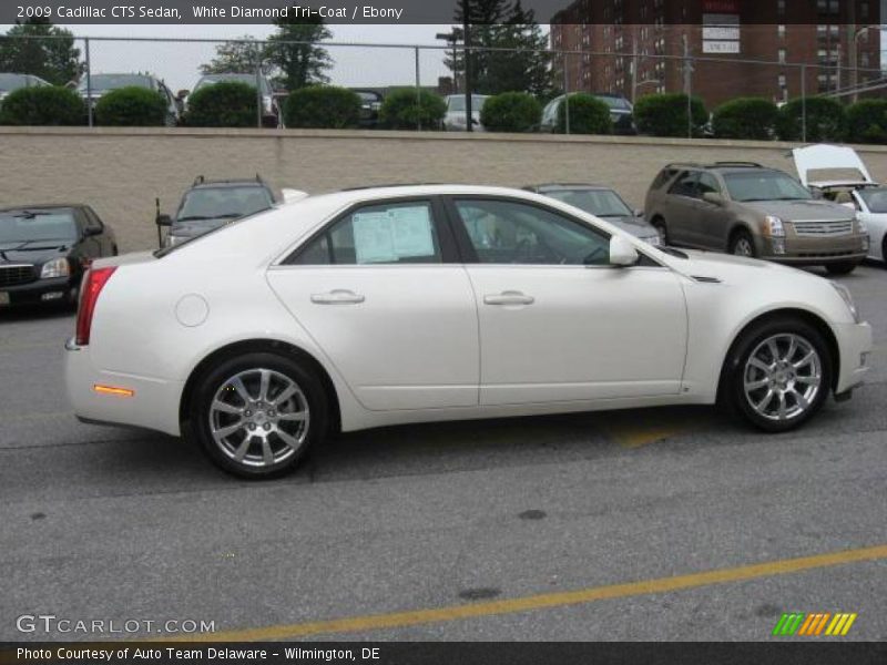 White Diamond Tri-Coat / Ebony 2009 Cadillac CTS Sedan