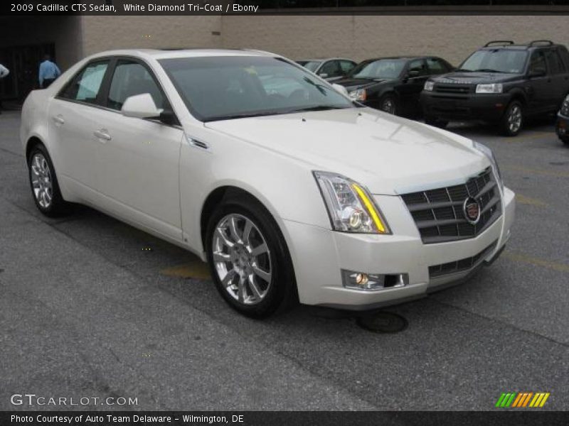 White Diamond Tri-Coat / Ebony 2009 Cadillac CTS Sedan