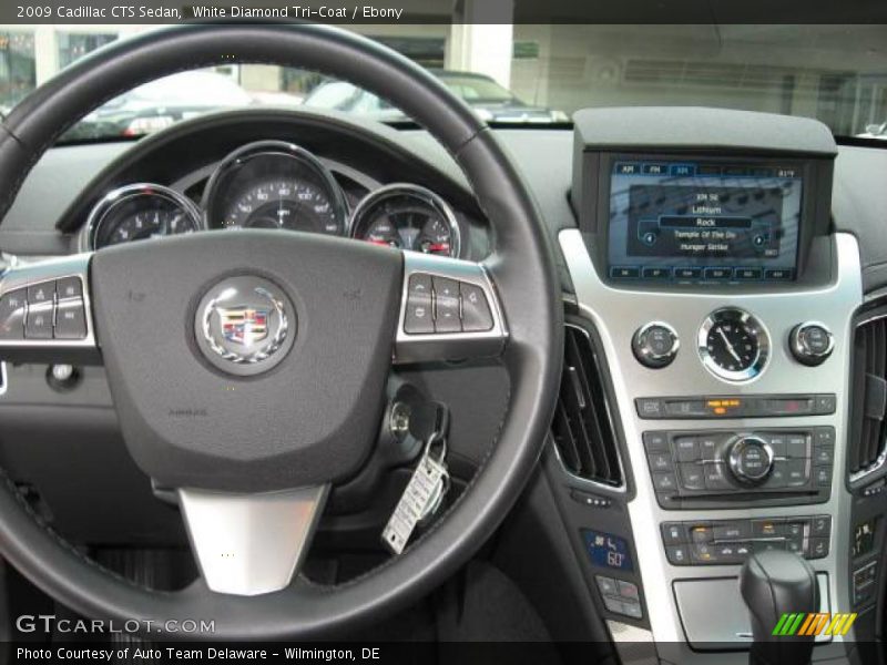 White Diamond Tri-Coat / Ebony 2009 Cadillac CTS Sedan